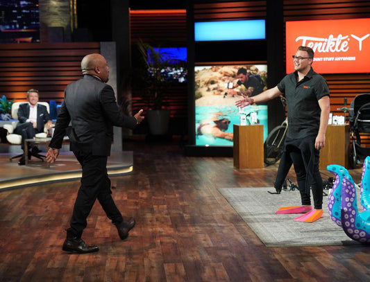 Tenikle makes a splash on Shark Tank hooking a partnership with Daymond John!